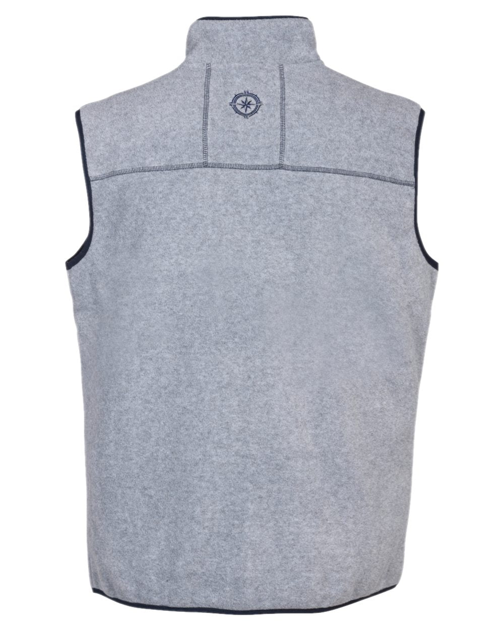 Heather Gray Coloured Percussion Mens Grand Voile Fleece Vest on white background 