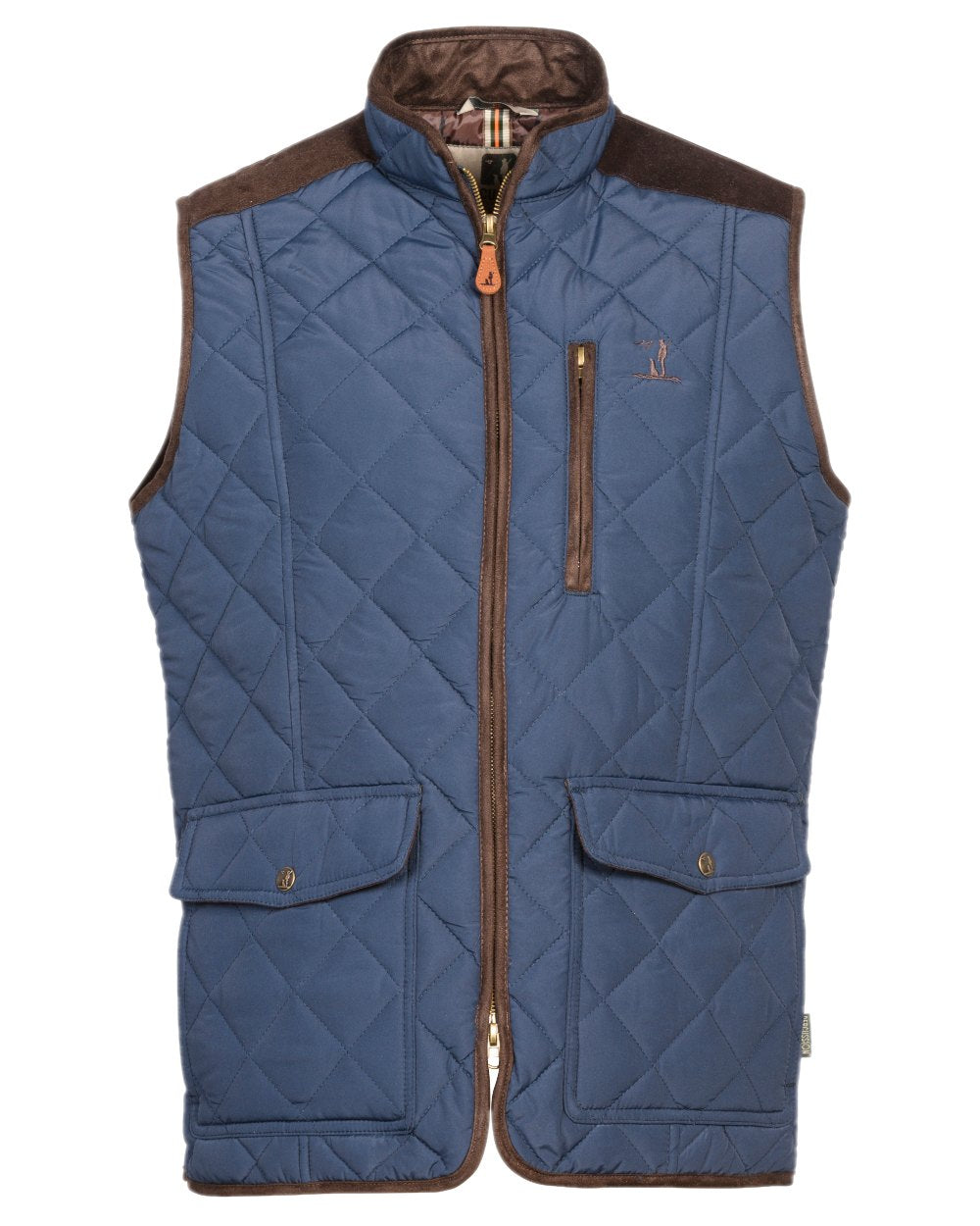 Blue Coloured Percussion Mens Stalion Gilet on white background 