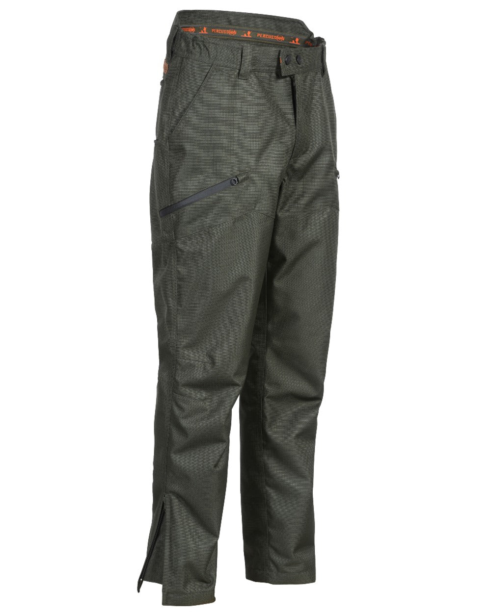 Khaki coloured Percussion Predator R2 Trousers on white background 