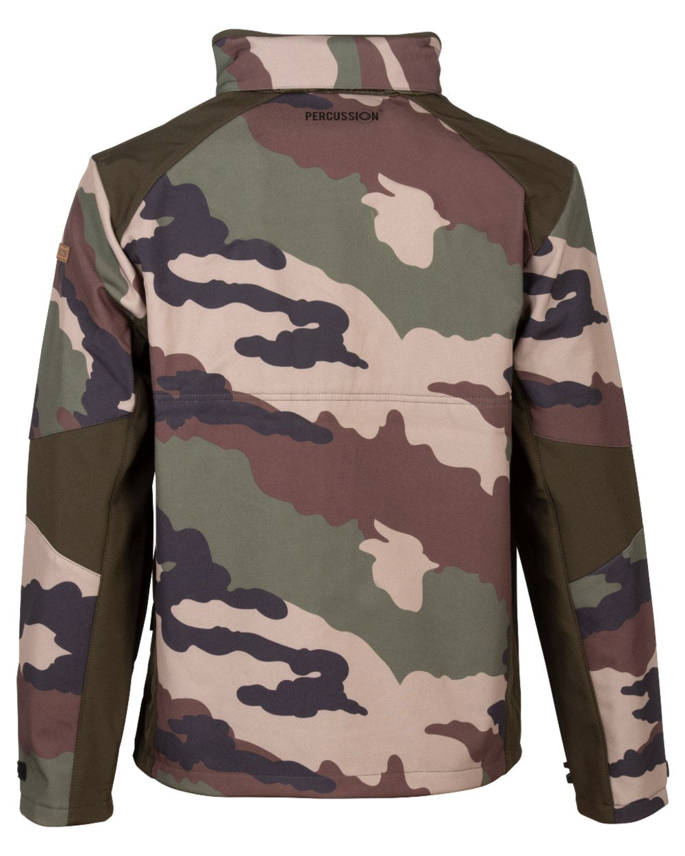 Central Europe coloured Percussion Softshell Camo Jacket on white background 