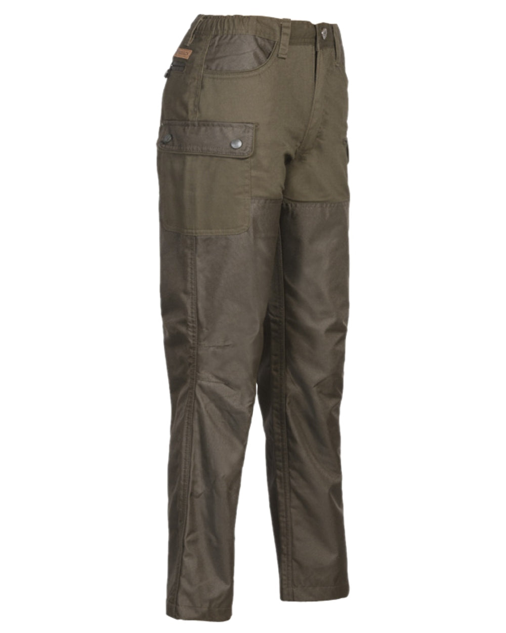 Light Khaki Coloured Percussion Tradition Bush Trousers on white background 