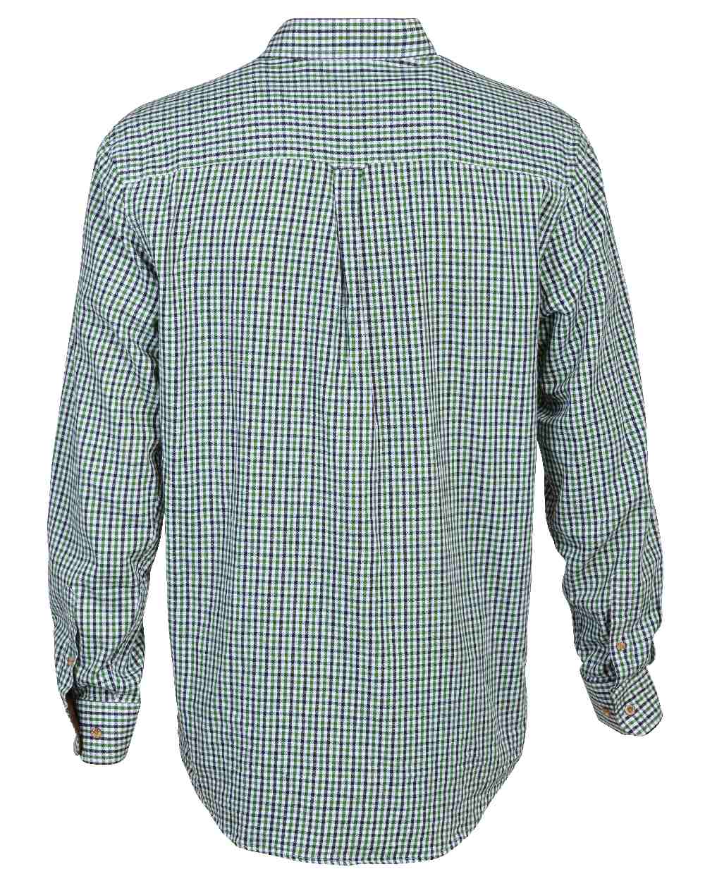 Khaki coloured Percussion Traditional Shirt on white background 