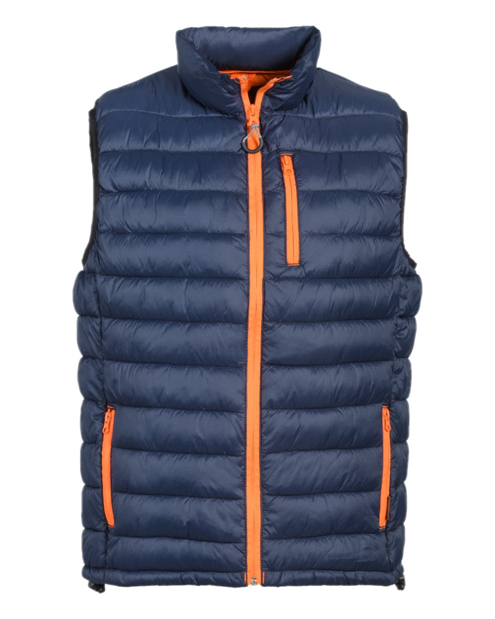 Blue coloured Percussion Trekking Quilted Gilet on white background 