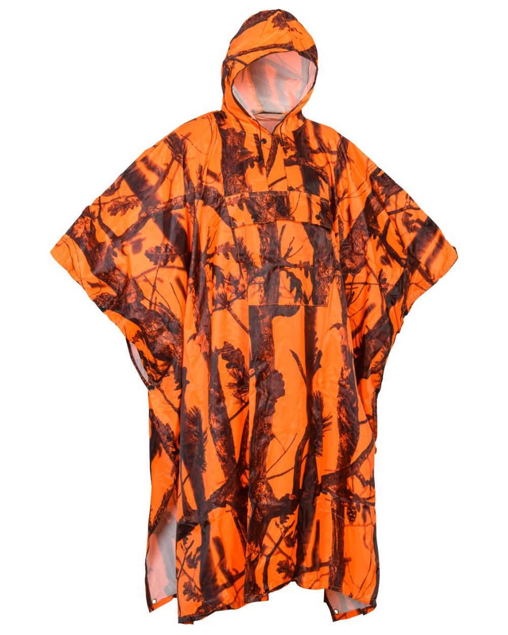 Ghostcamo Blaze coloured Percussion Waterproof Poncho on white background 