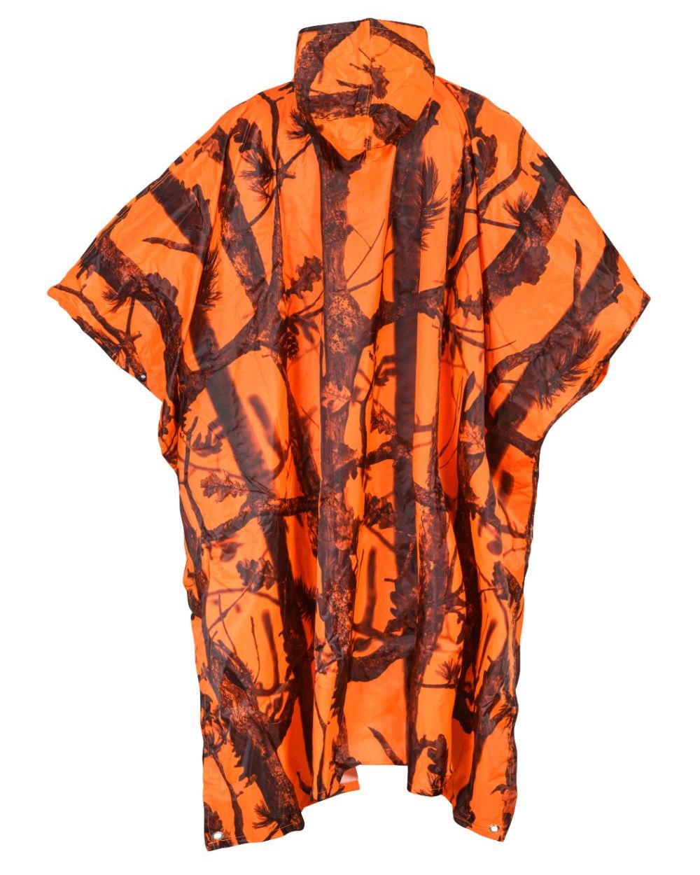 Ghostcamo Blaze coloured Percussion Waterproof Poncho on white background 