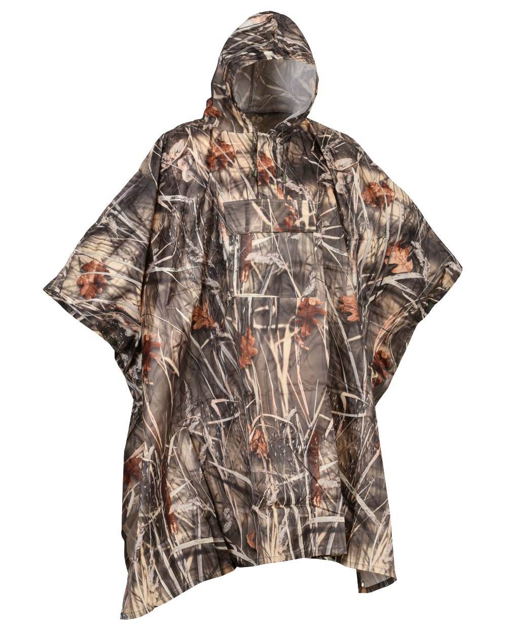 Ghostcamo Wet coloured Percussion Waterproof Poncho on white background 