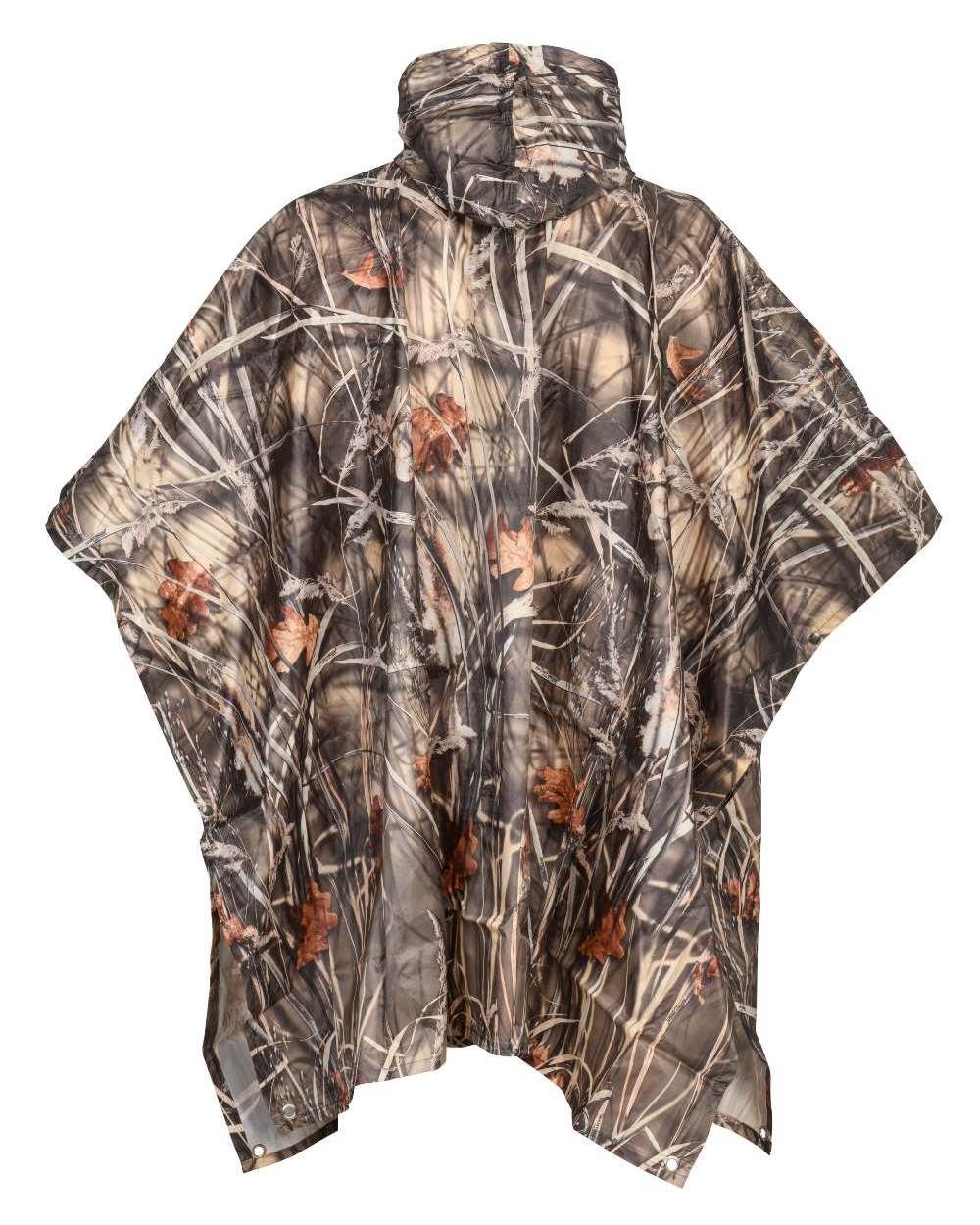 Ghostcamo Wet coloured Percussion Waterproof Poncho on white background 