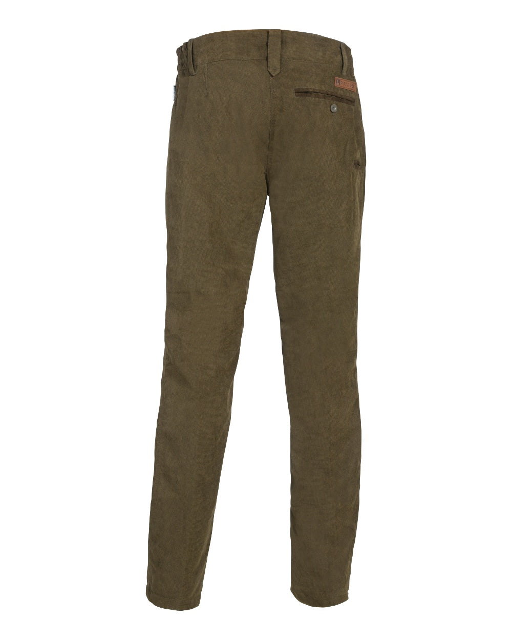 Khaki coloured Percussion Womens Rambouillet Original Waterproof Trousers on white background 