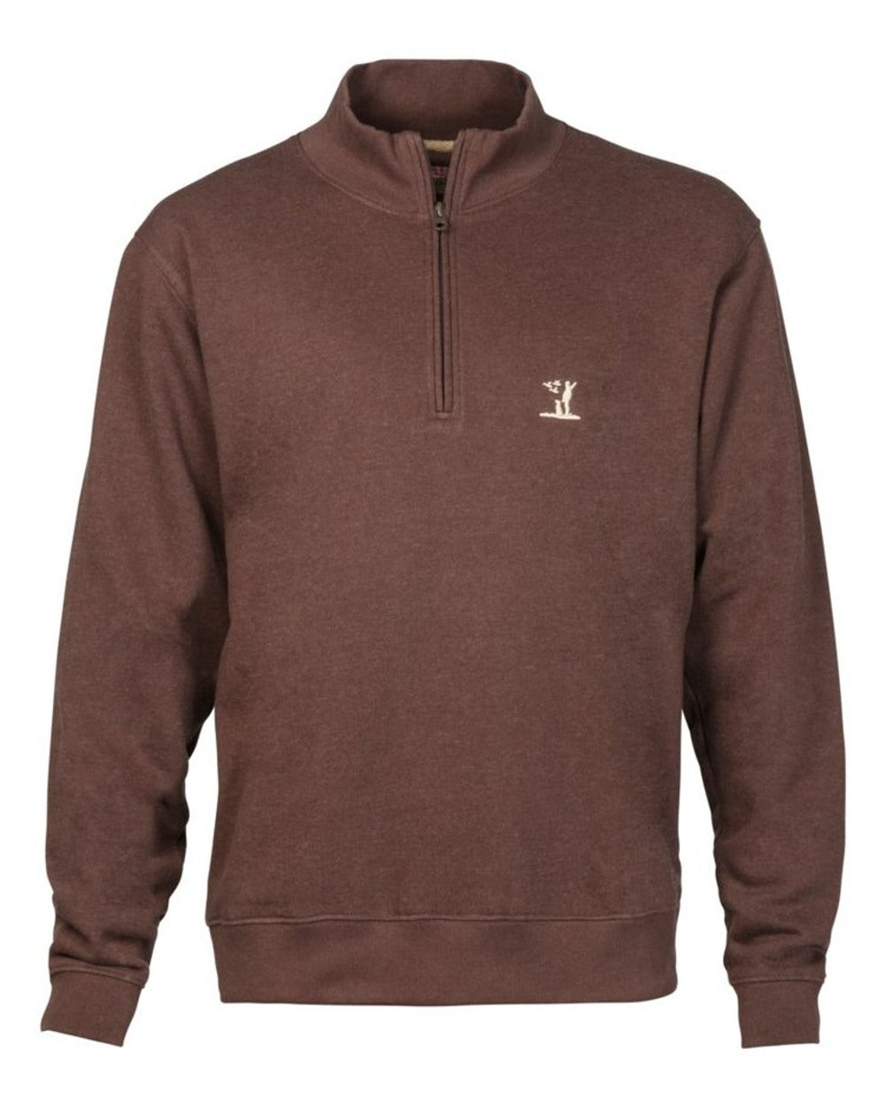 Percussion High Neck Sweatshirt in Brown 