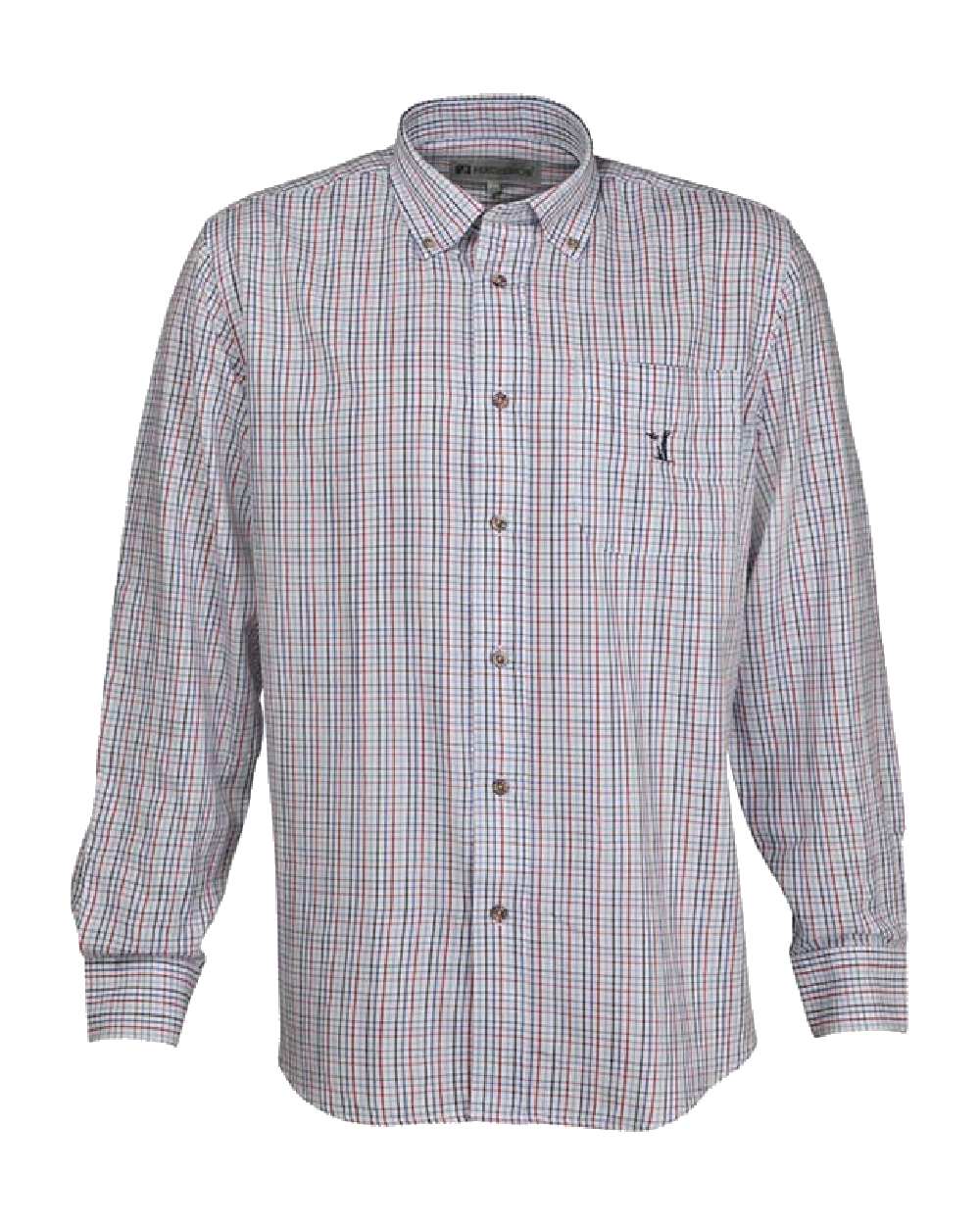 Percussion Small Check Shirt in Red 