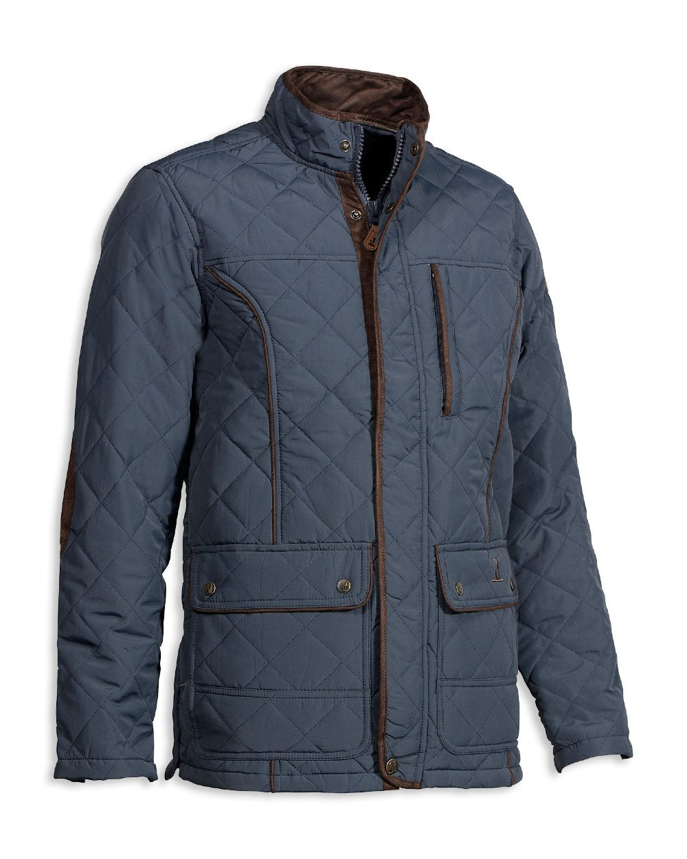 Percussion Stallion Quilted Jacket in Marine Blue 