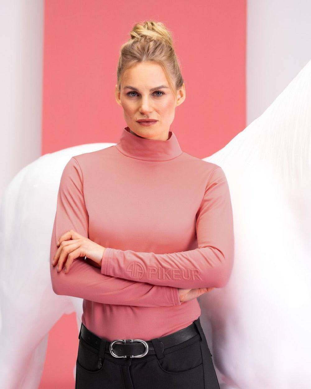 Pikeur Rollneck Top in Peach Blossom 