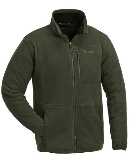 Green coloured Pinewood Childrens Finnveden Fleece Jacket on white background 