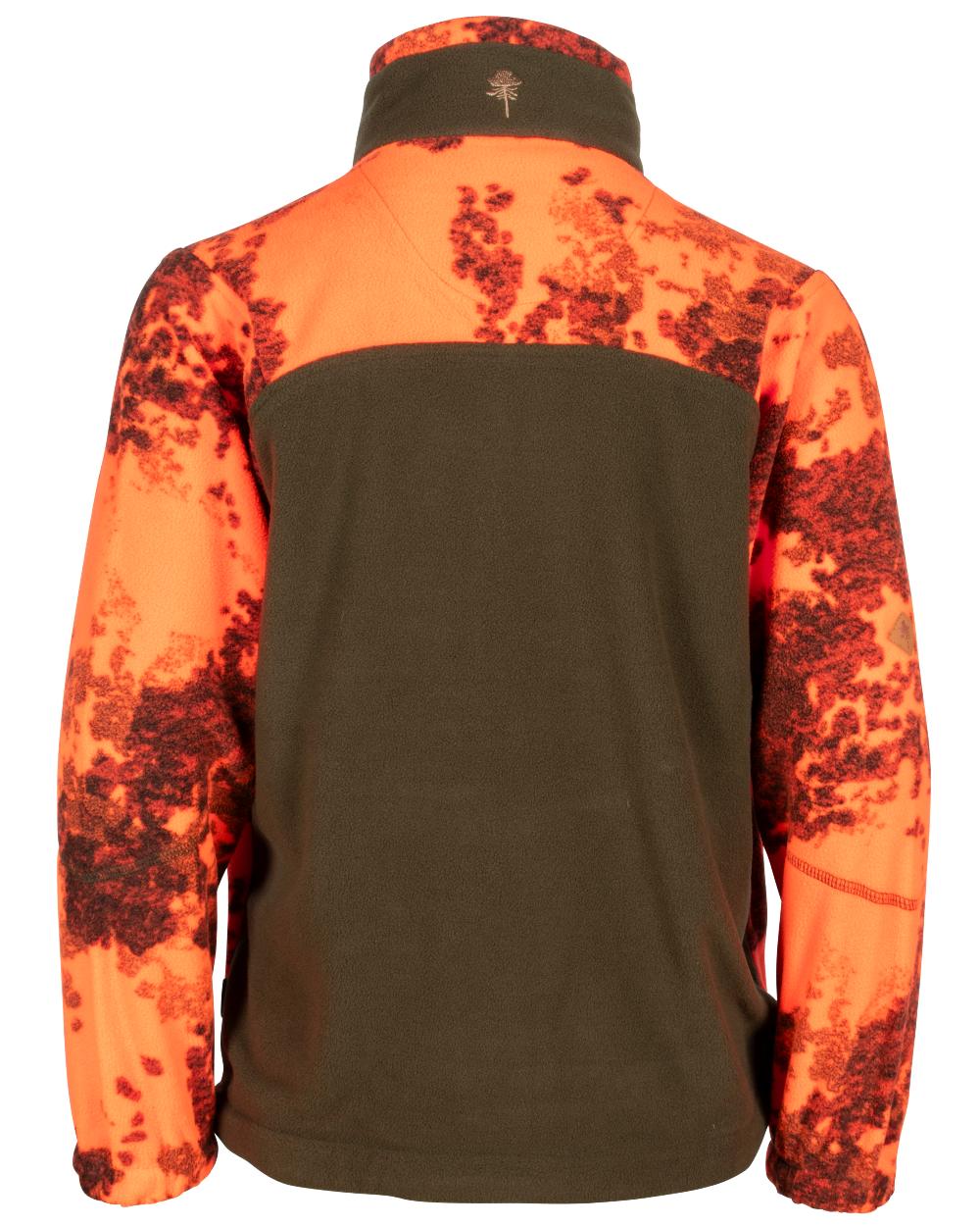 Strata Blaze Hunter Green coloured Pinewood Childrens Furudal Hunters Camou Fleece Jacket on white background 