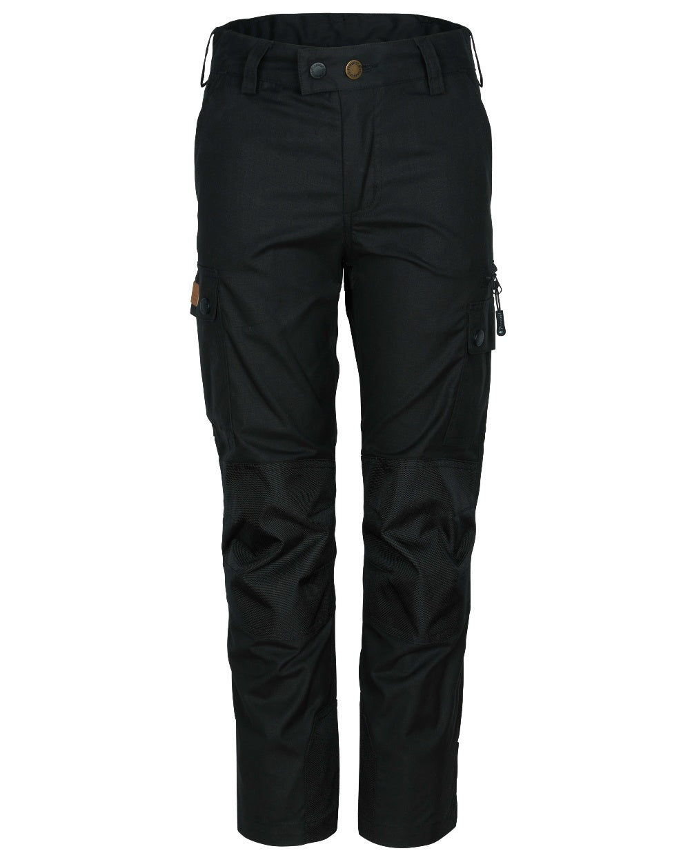 Black coloured Pinewood Childrens Lappland Trousers on white background 