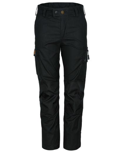 Black coloured Pinewood Childrens Lappland Trousers on white background 
