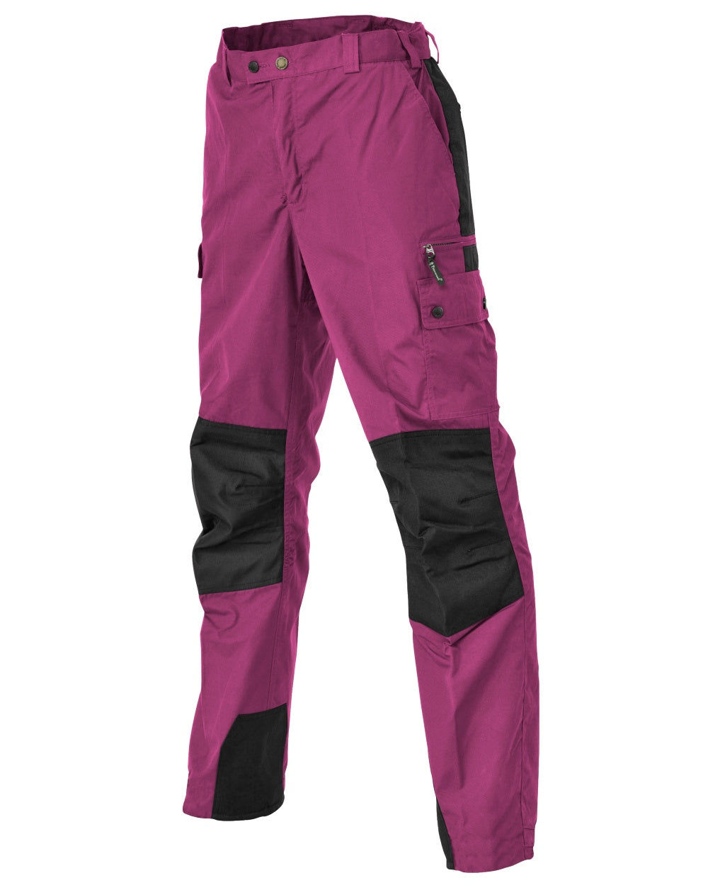 Fuchsia Black coloured Pinewood Childrens Lappland Trousers on white background 