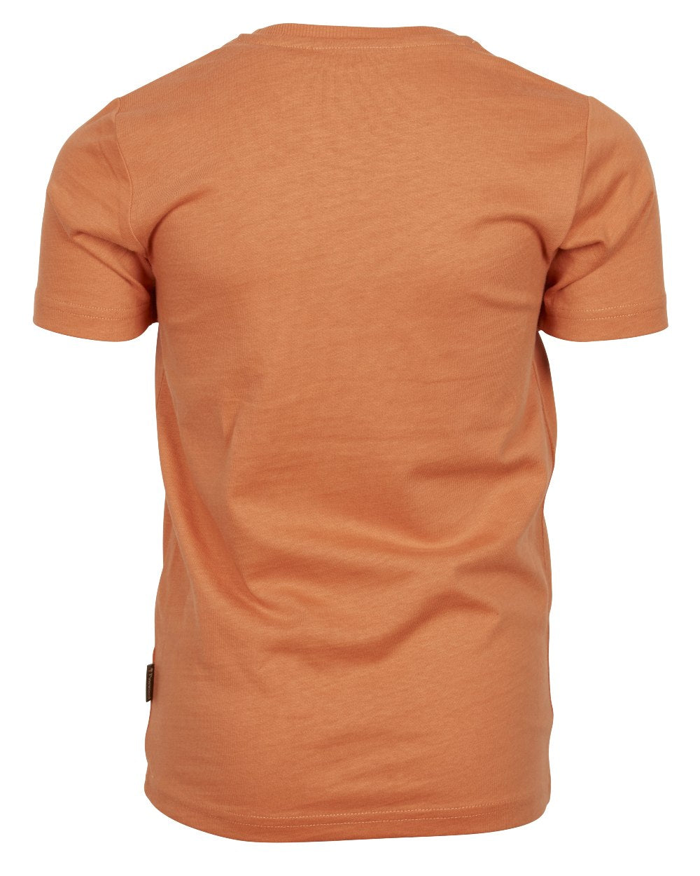 Light Terracotta coloured Pinewood Childrens Outdoor Life T-Shirt on white background 
