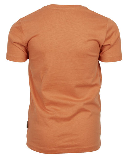 Light Terracotta coloured Pinewood Childrens Outdoor Life T-Shirt on white background 