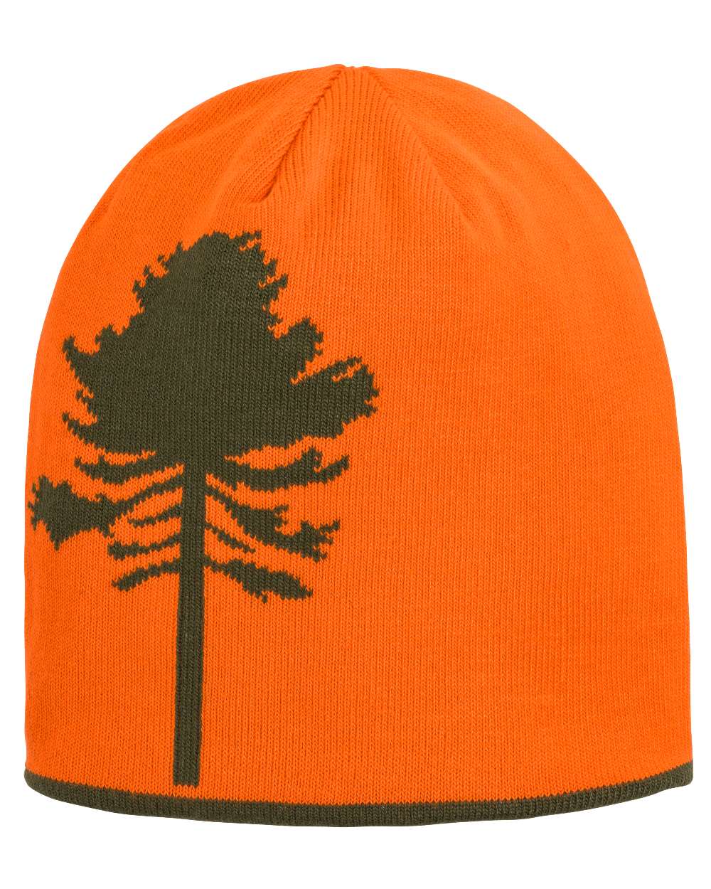 Orange Green coloured Pinewood Childrens Tree Hat on white background 