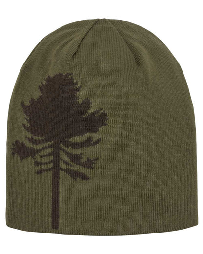 Orange Green coloured Pinewood Childrens Tree Hat on white background 