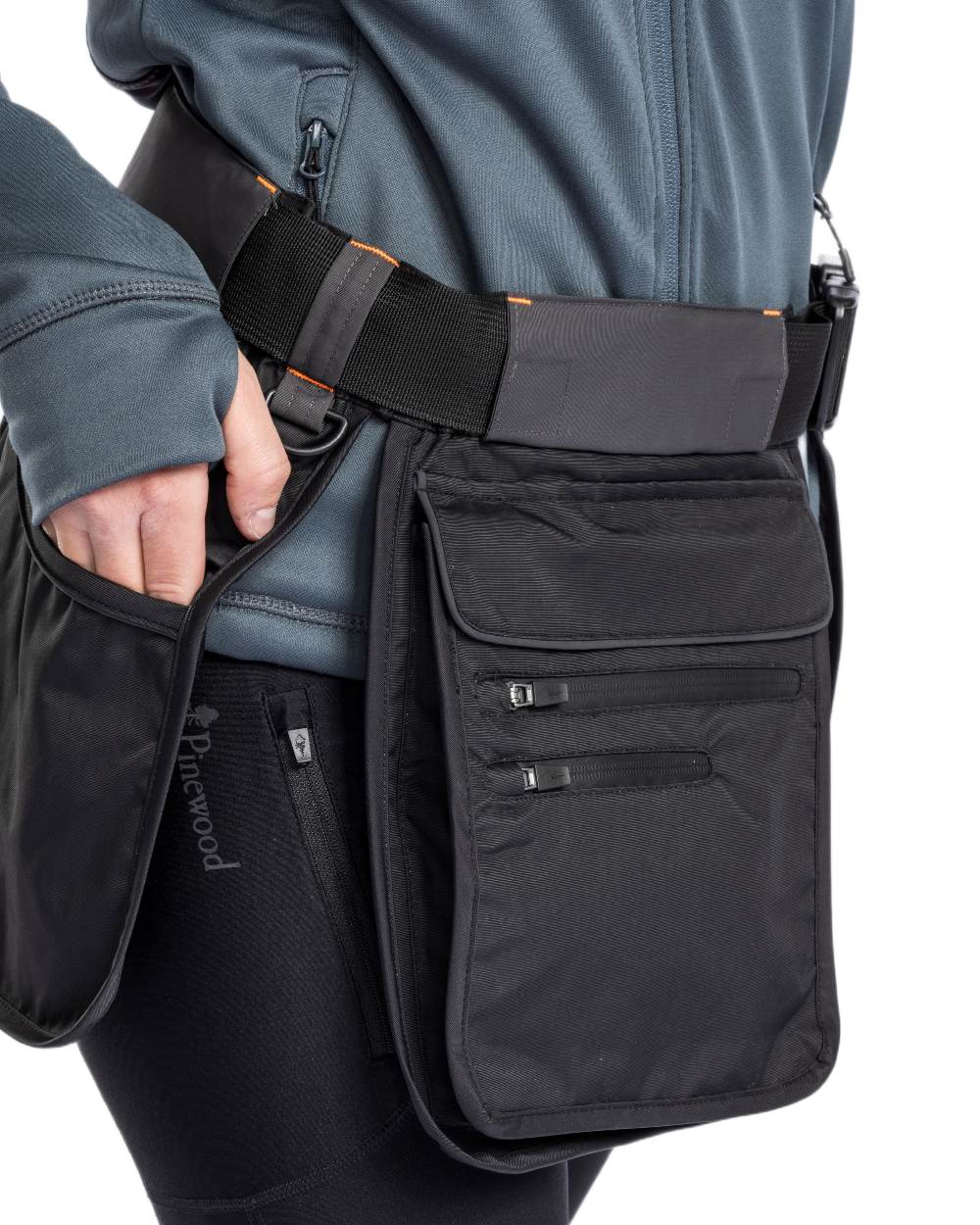 Black Dark Anthracite Coloured Pinewood Dog Sports Utility Belt on white background 