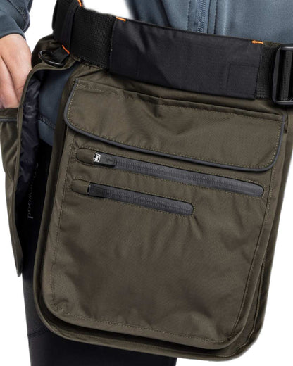 Mossgreen Black Coloured Pinewood Dog Sports Utility Belt on white background 