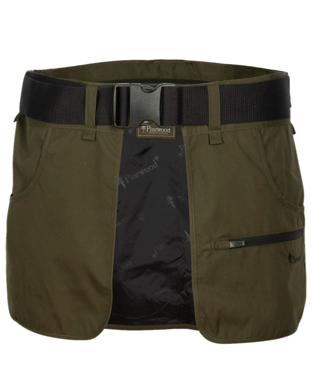 Moss Green Coloured Pinewood Dog Sports Waist Belt on white background 