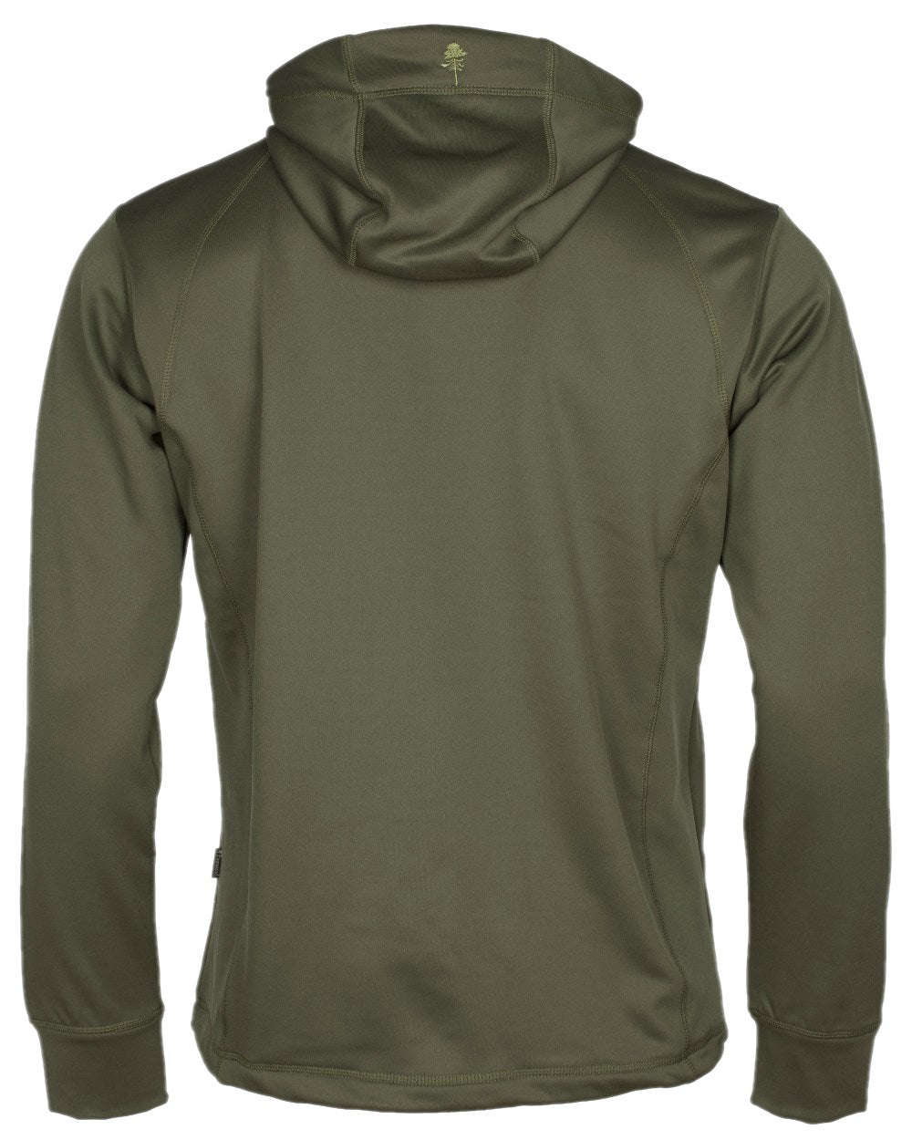 Olive Coloured Pinewood Finnveden Hoodie on white background 