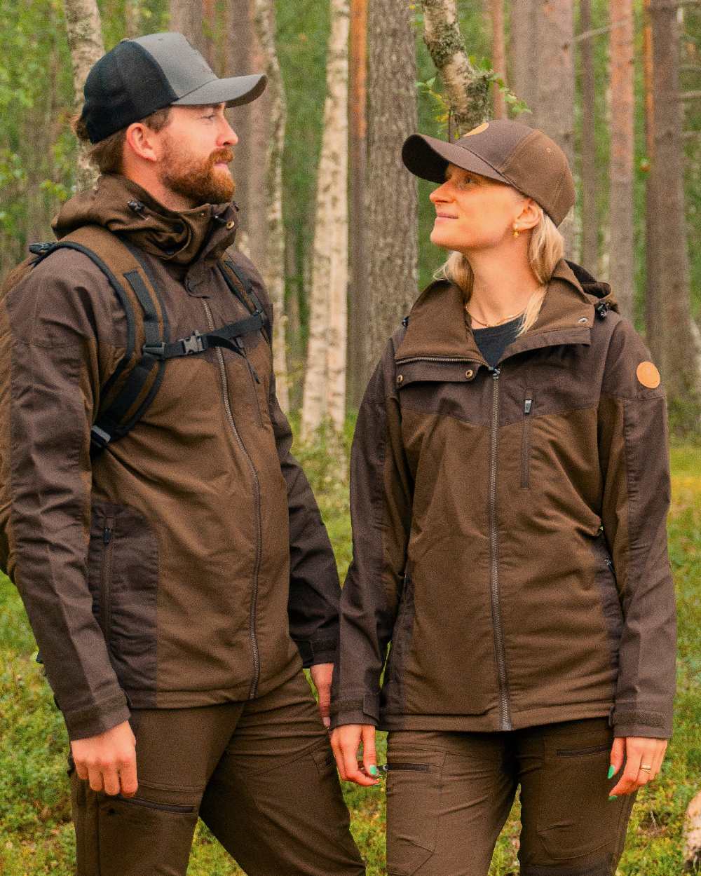 Dark Brown Coloured Pinewood Finnveden Hybrid Cap on outdoor background 