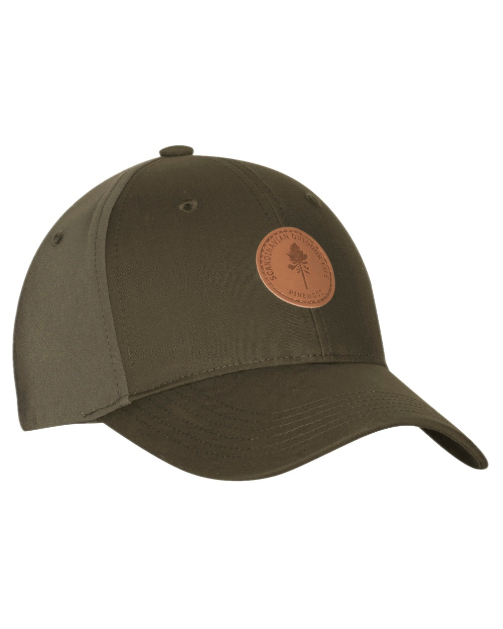 Dark Olive Hunting Olive Coloured Pinewood Finnveden Hybrid Cap on white background 