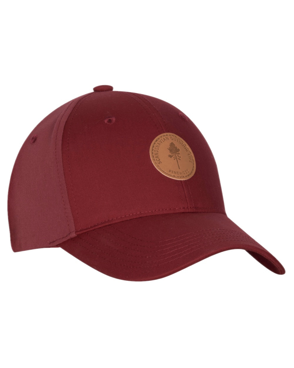 Dark Tomato Dark Red Coloured Pinewood Finnveden Hybrid Cap on White background 