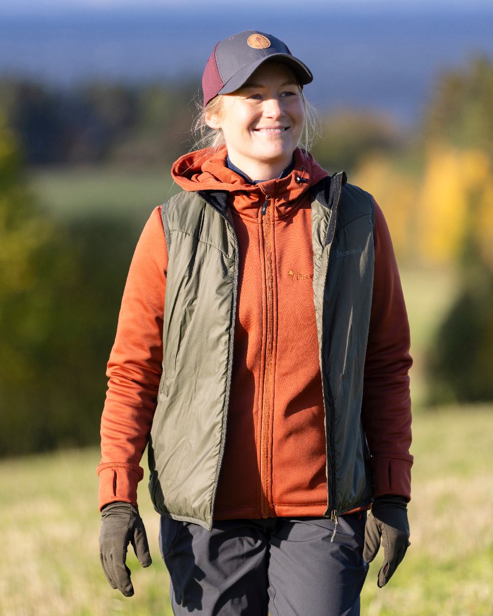Earth Plum Dark Anthracite Coloured Pinewood Finnveden Hybrid Cap on outdoor background 