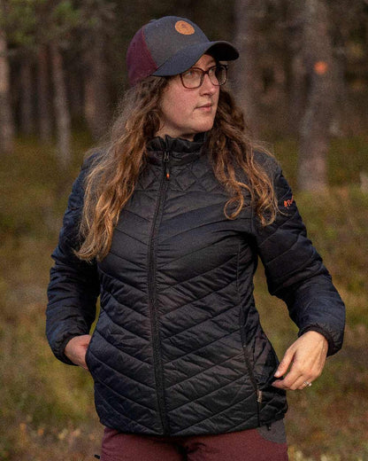 Earth Plum Dark Anthracite Coloured Pinewood Finnveden Hybrid Cap on outdoor background 