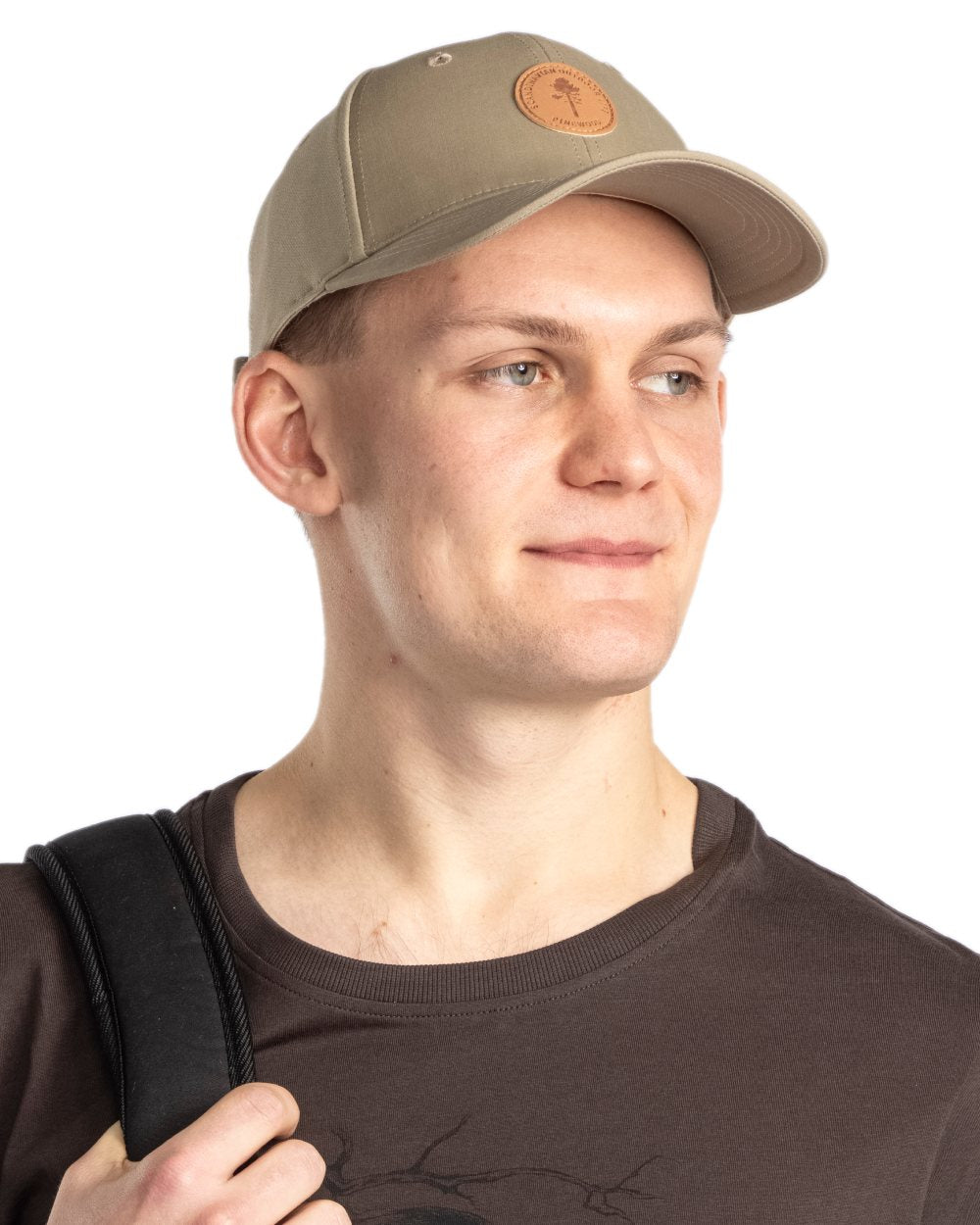 Light Khaki Coloured Pinewood Finnveden Hybrid Cap on white background 