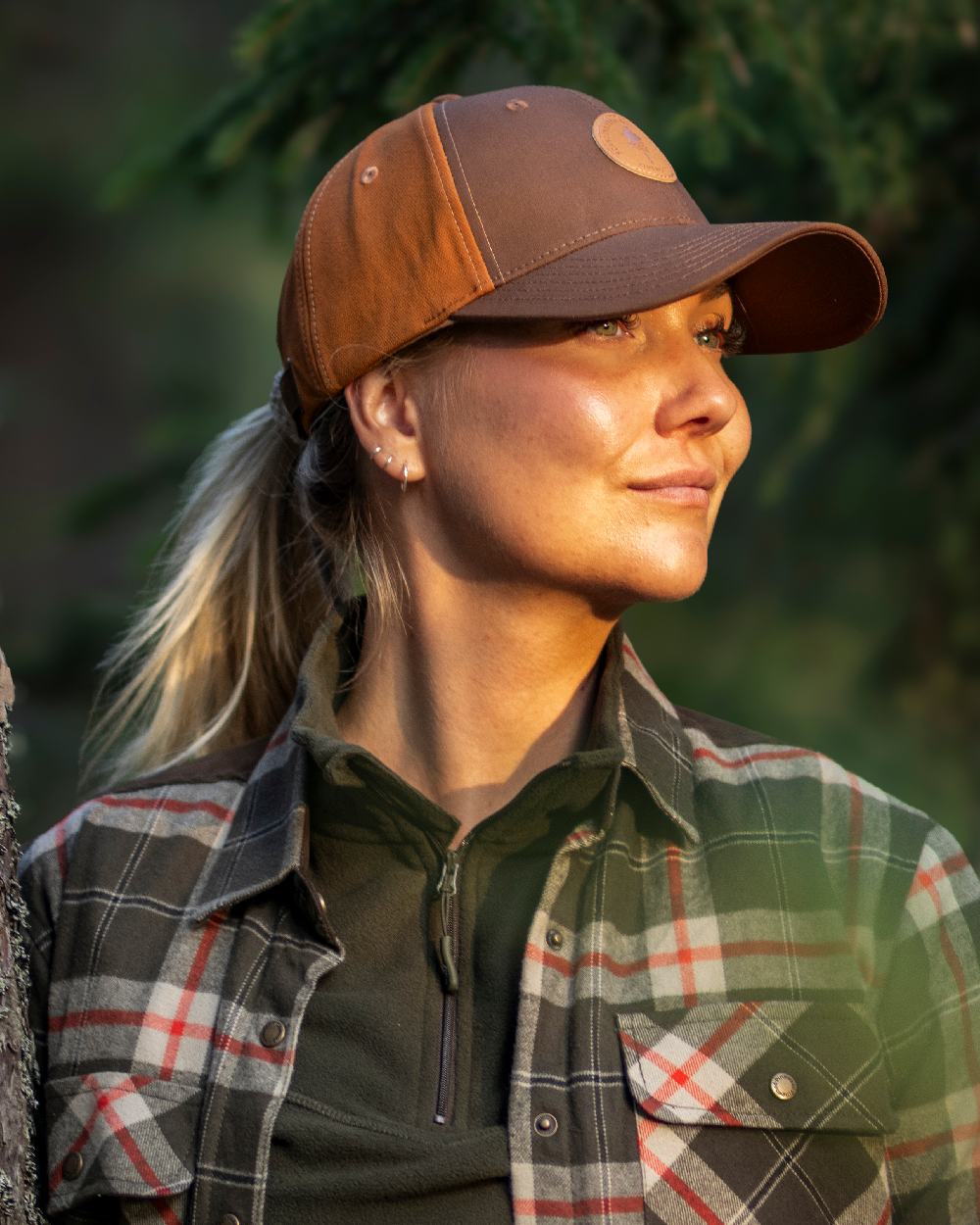 Nougat Coloured Pinewood Finnveden Hybrid Cap on outdoor background 