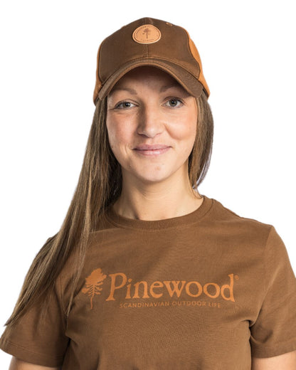 Nougat Coloured Pinewood Finnveden Hybrid Cap on white background 