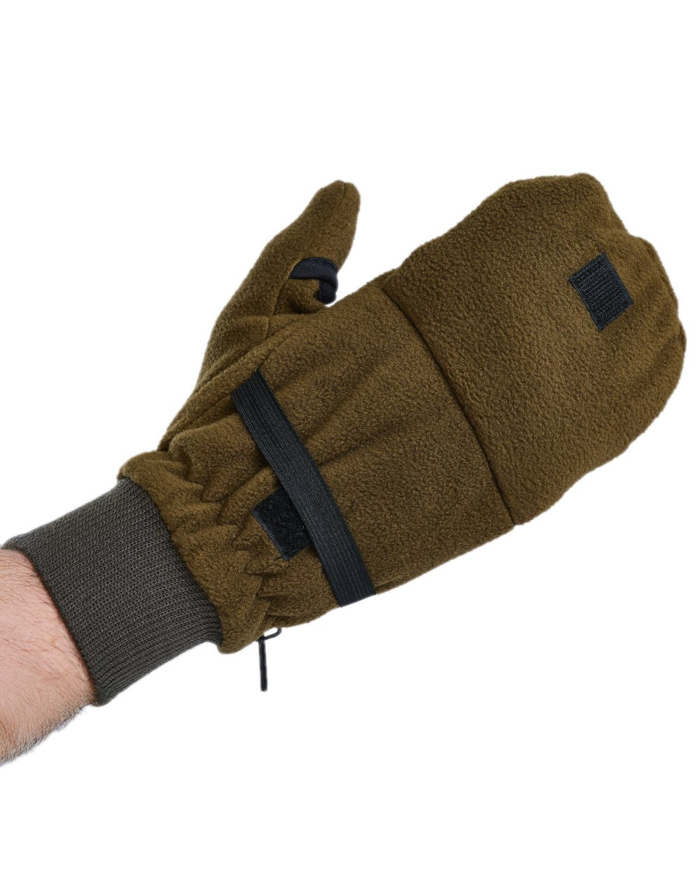 Hunting Green Coloured Pinewood Fishinghunting Gloves on white background 