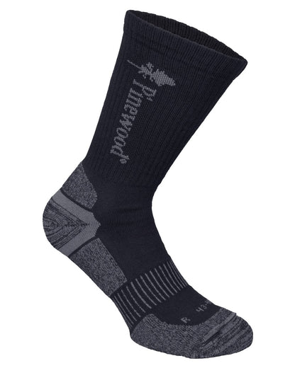 Black coloured Pinewood Insectsafe Coolmax Long Socks on white background 