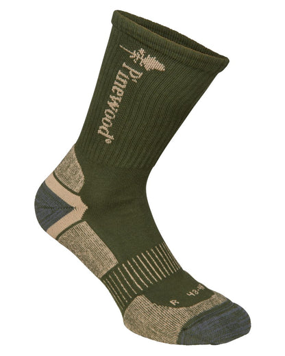 Dark Green coloured Pinewood Insectsafe Coolmax Long Socks on white background 