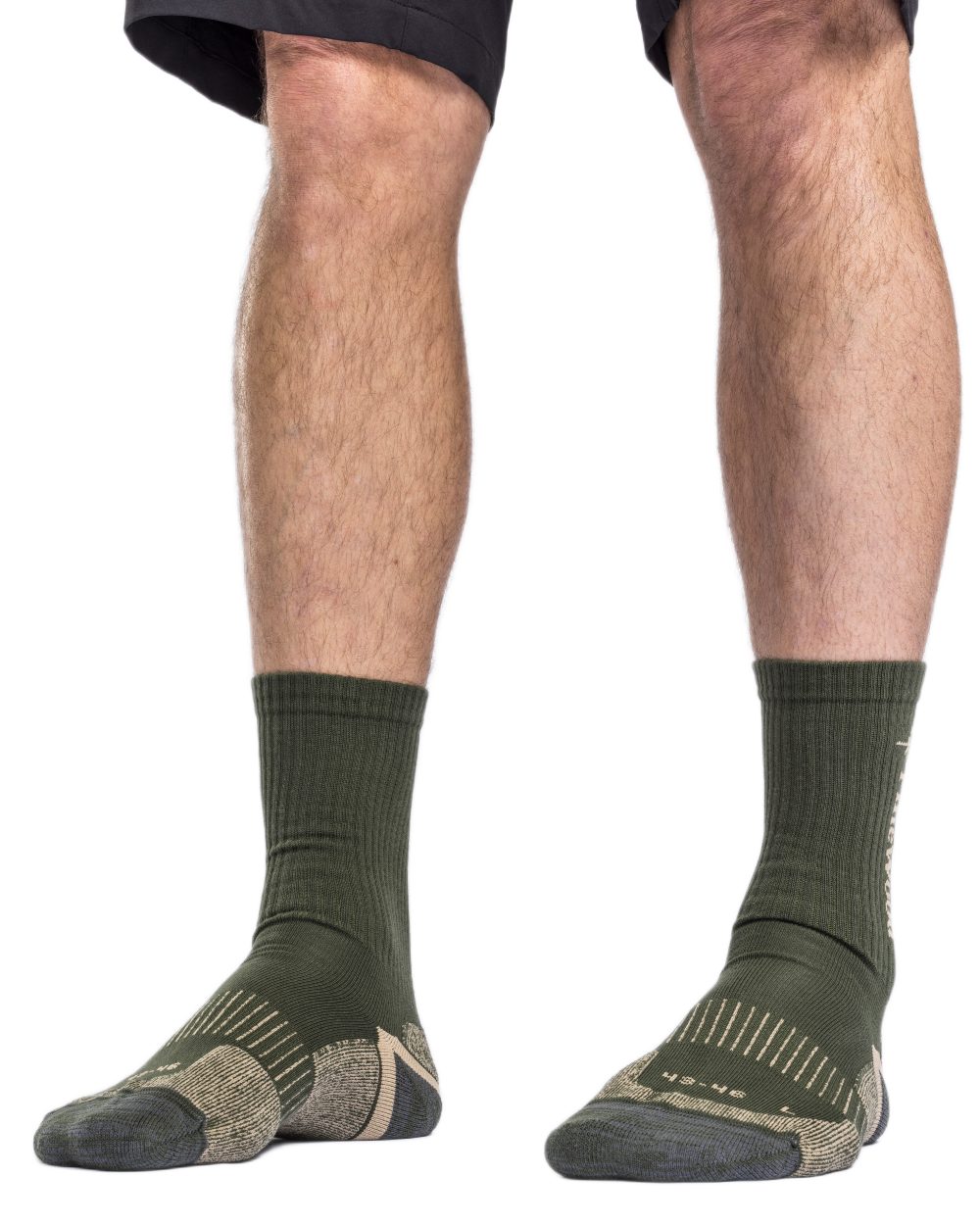 Dark Green coloured Pinewood Insectsafe Coolmax Long Socks on white background 
