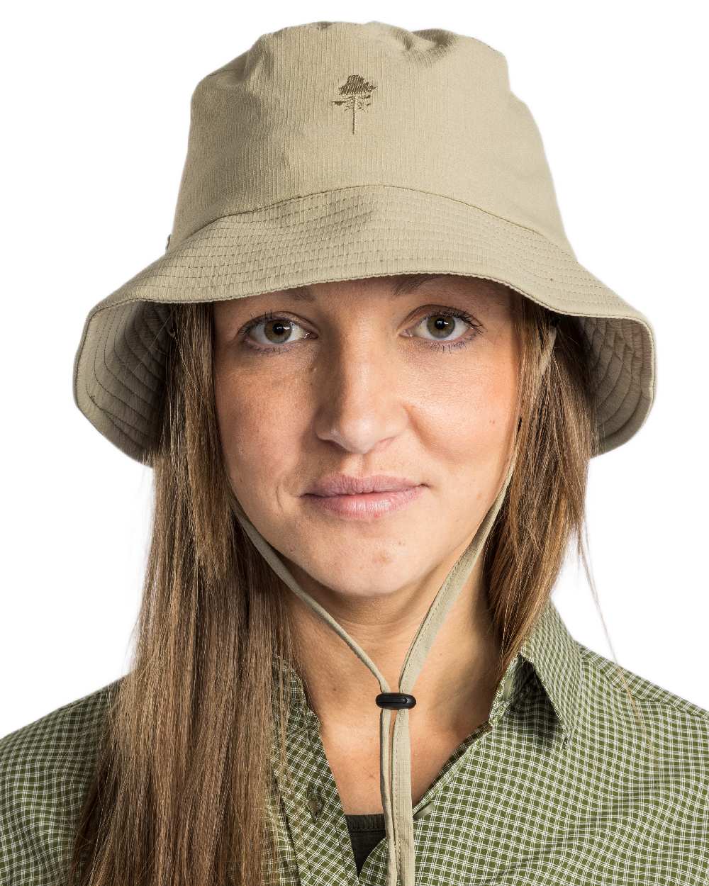 Light Khaki Coloured Pinewood Insectsafe Hat on white background 