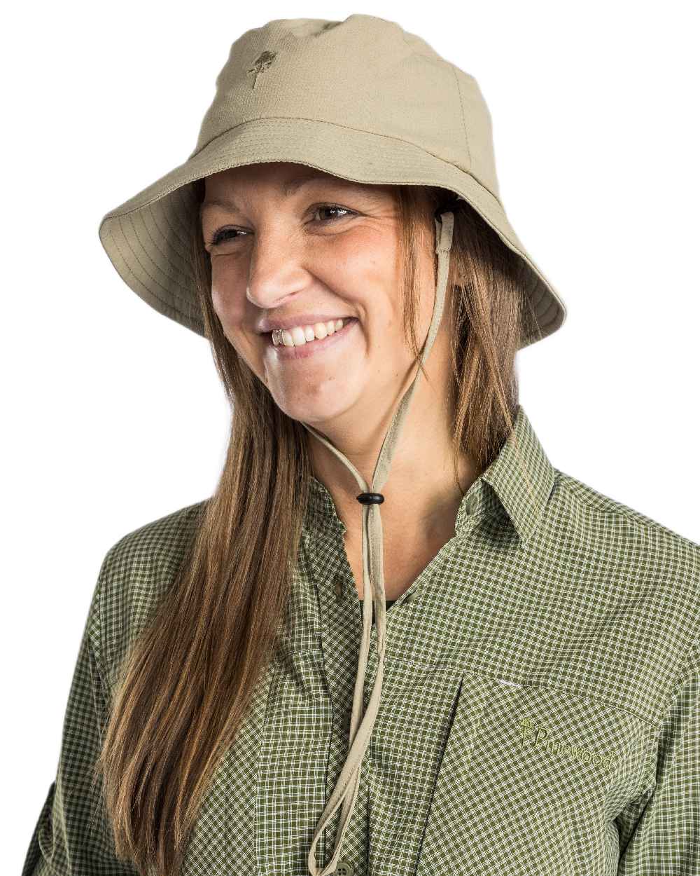 Light Khaki Coloured Pinewood Insectsafe Hat on white background 