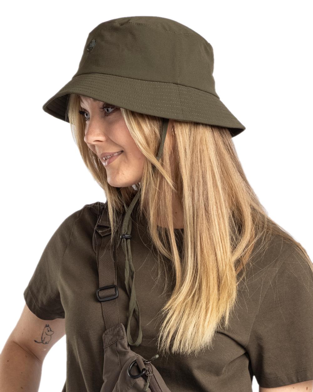 Moss Green Coloured Pinewood Insectsafe Hat on white background 