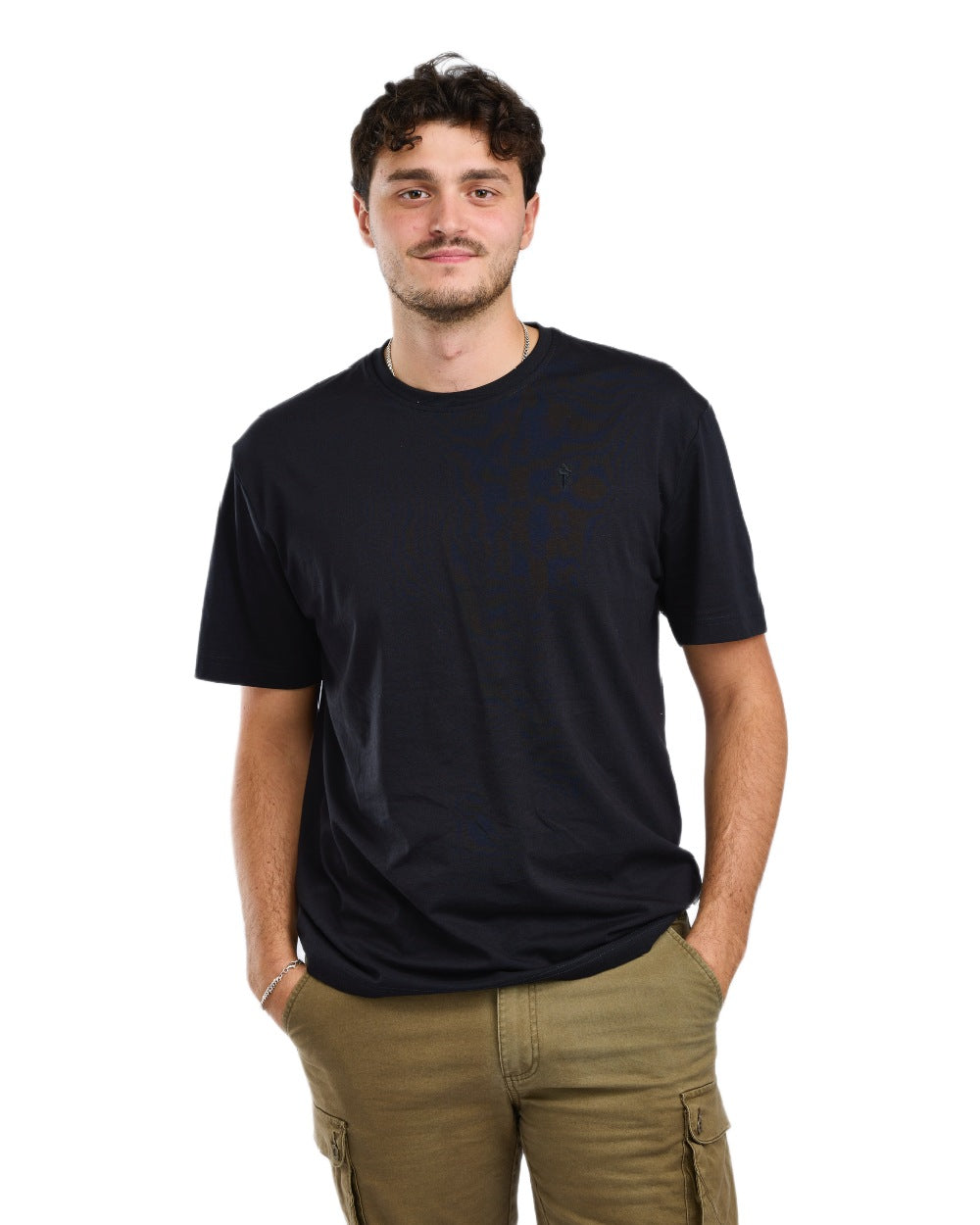 Grey Melange Pine Black coloured Pinewood Mens 3 Pack T-Shirt on white background 