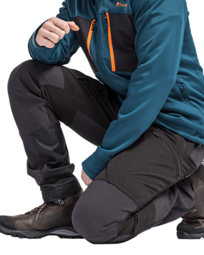 Black Coloured Pinewood Mens Abisko Adventure Trousers on white background 