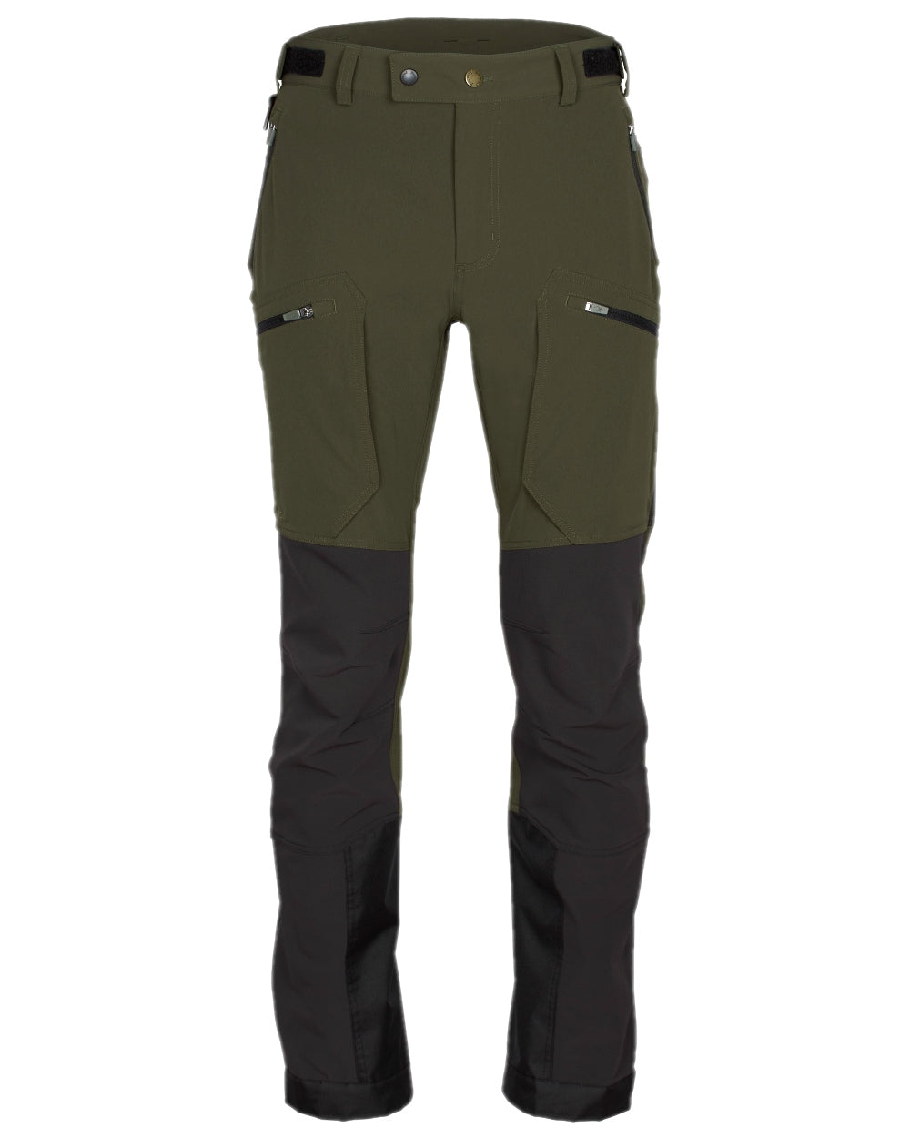 Moss Green Coloured Pinewood Mens Abisko Adventure Trousers on white background 