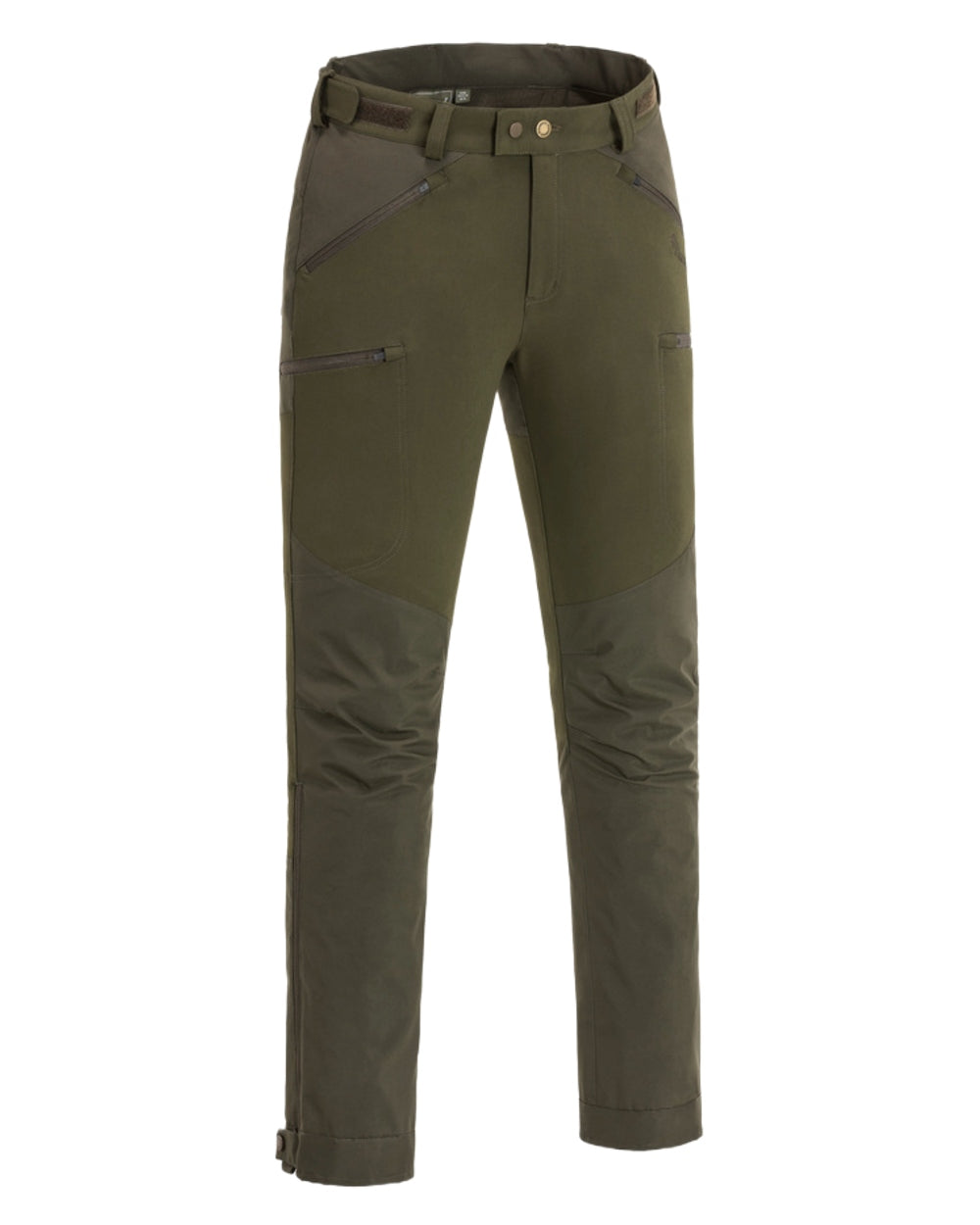 Dark Olive Suede Brown Coloured Pinewood Mens Abisko Brenton Trousers on white background 