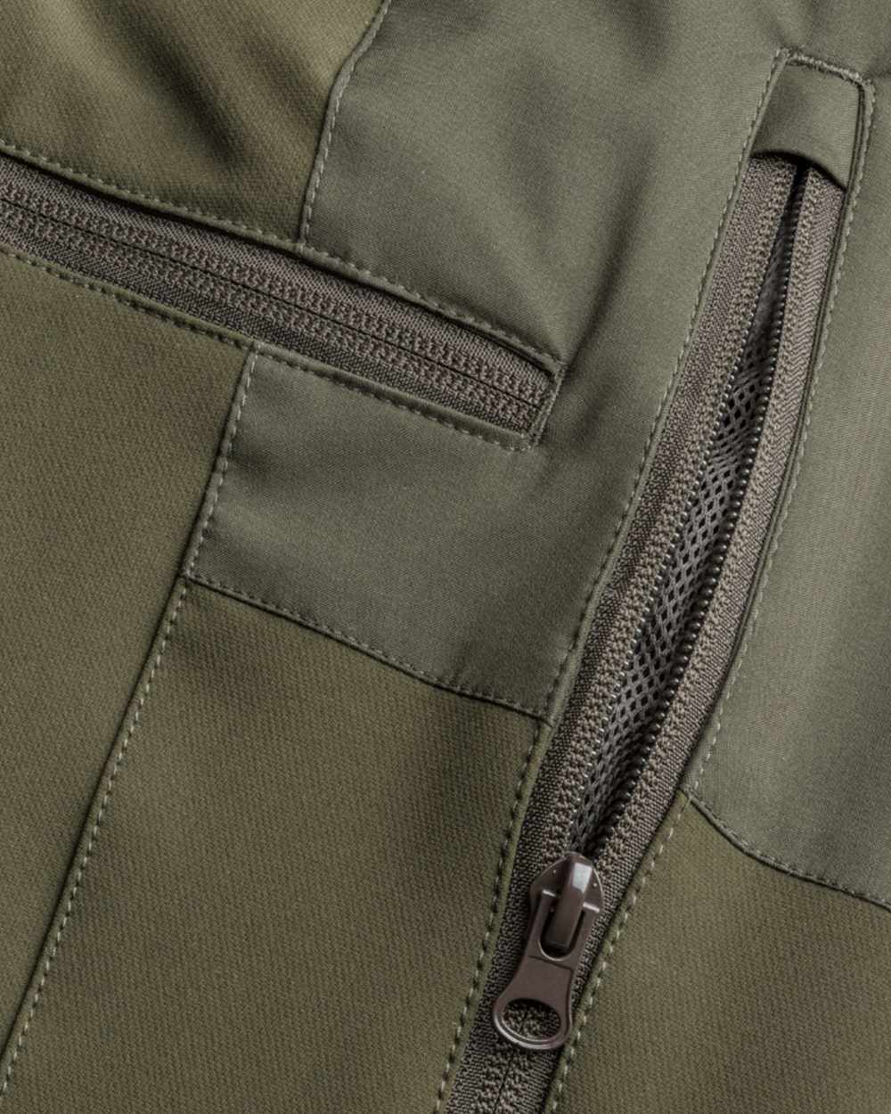 Dark Olive Suede Brown Coloured Pinewood Mens Abisko Brenton Trousers on white background 