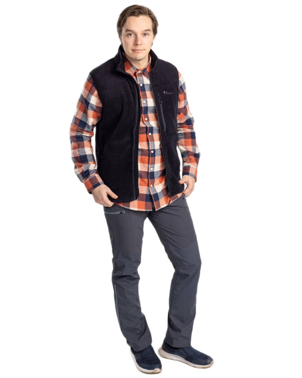 Indigo Blue Coloured Pinewood Mens Abisko Brenton Trousers on white background 